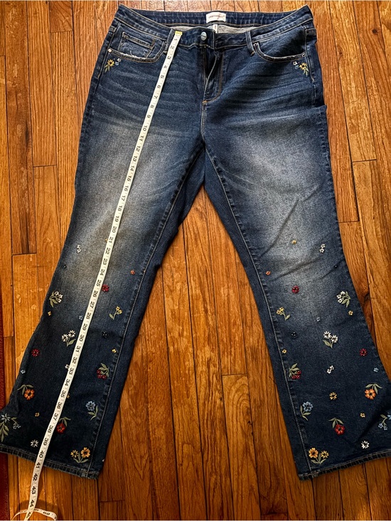 DRIFTWOOD Denim - DRIFTWOOD Indigo Blue Kelly High-Rise Jeans with Beautiful Embroidery